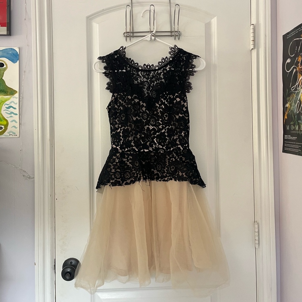 Windsor | Lace High Neck Tutu Mini Dress
